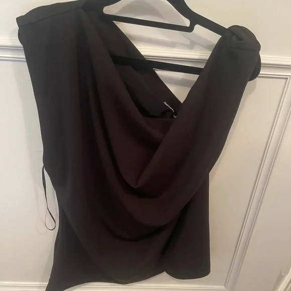 Abercrombie Black Draped Blouse - Black - Size XL - Picture 2 of 4